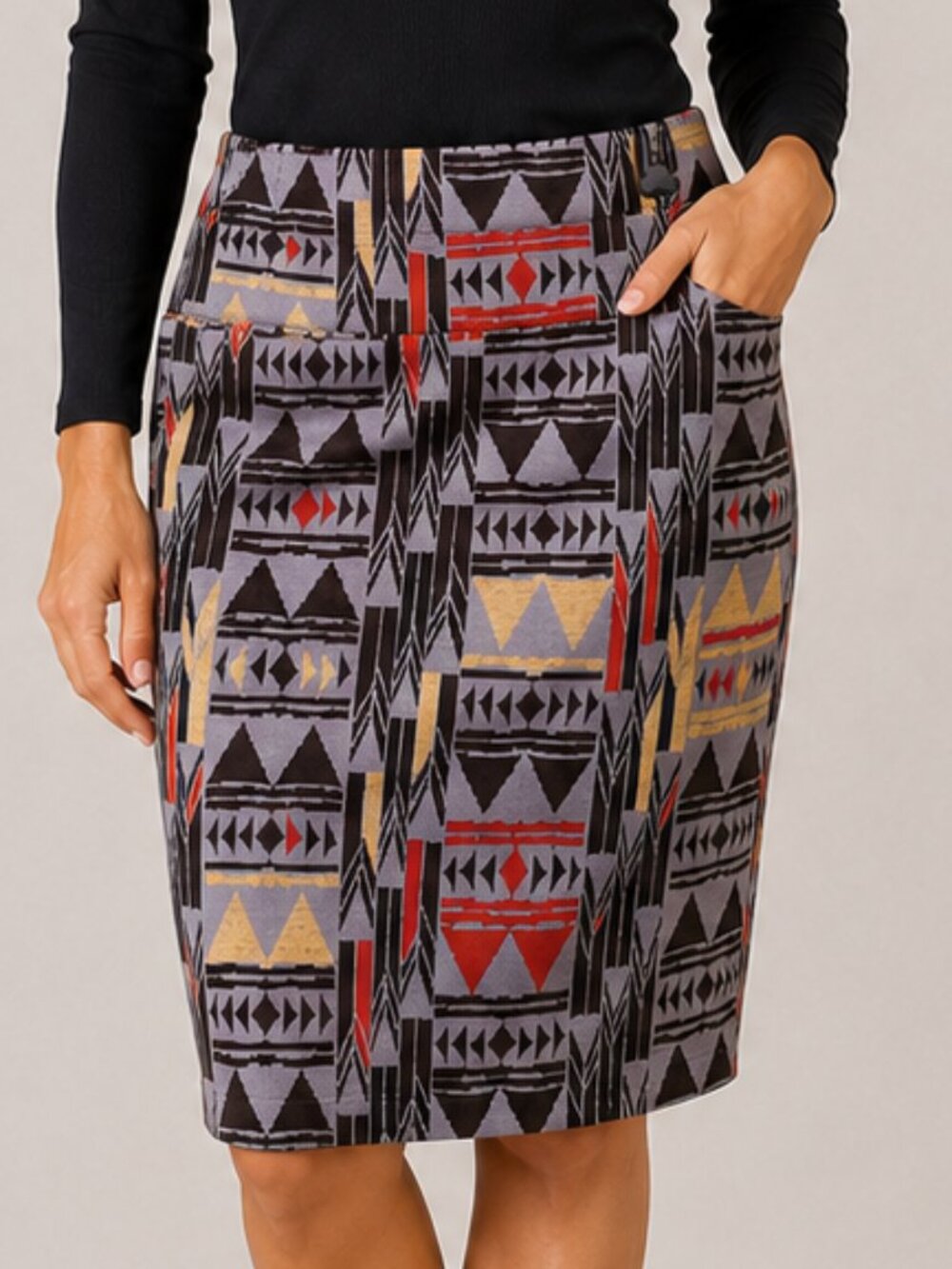 NWT LuLaRoe Comfy Pull-On Aztec Print Cassie Skirt Boho Western Festival Medium
